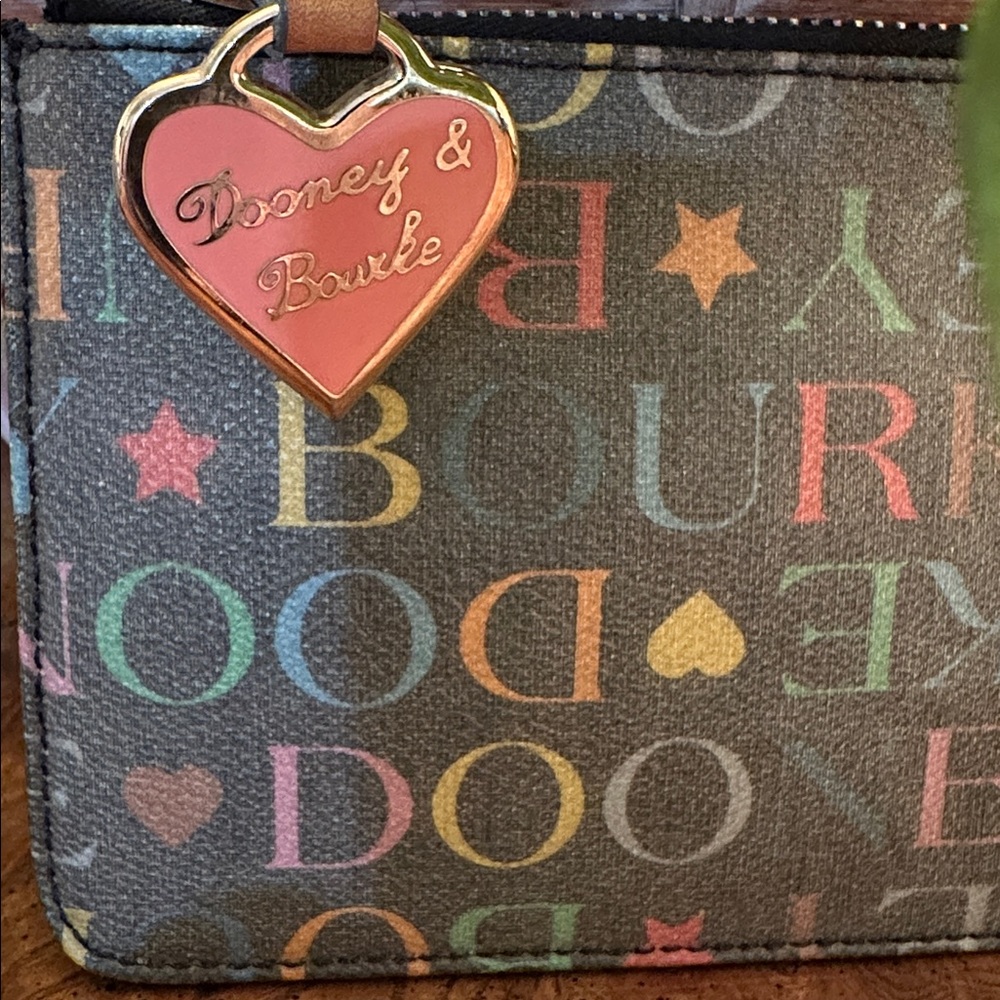 Dooney & Bourke Colorful Logo Wristlet colorful zipper - Picture 2 of 6